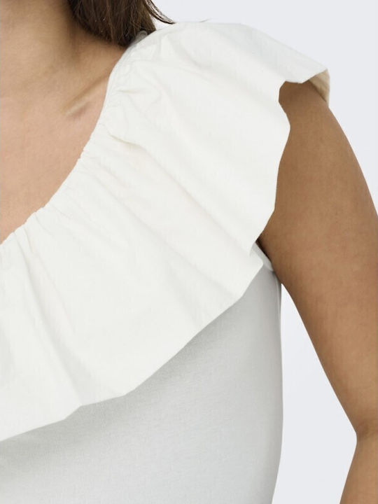 Women's Cotton Sleeveless Blouse Cloud Dancer