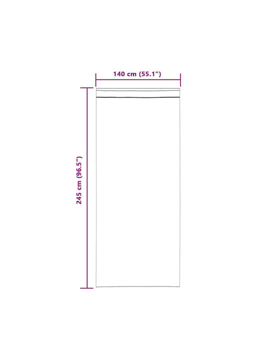 vidaXL Pink Blackout Curtains Set with Tab Top 140x245cm