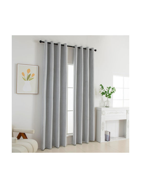 Beauty Home Perdea Opacă Cu Capse Elite Art 8392 Gri 140x270 cm