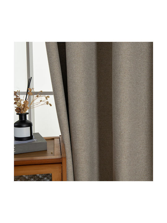Beauty Home Blackout Curtain With Grommets Elite Art 8392 Beige 140x270cm