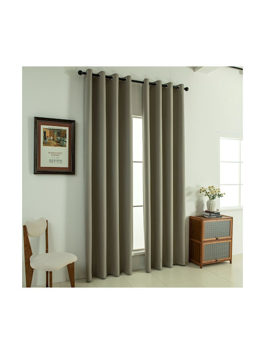 Beauty Home Blackout Curtain with Grommets Soft Art 8391 Beige 140x270cm