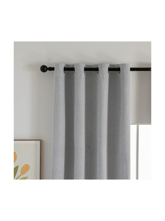 Beauty Home Perdea Opacă Cu Capse Elite Art 8392 Gri 140x270 cm