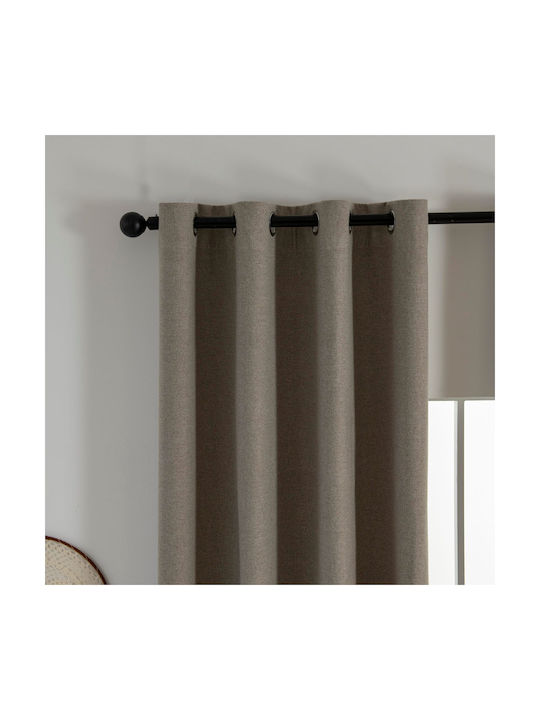 Beauty Home Blackout Curtain With Grommets Elite Art 8392 Beige 140x270cm