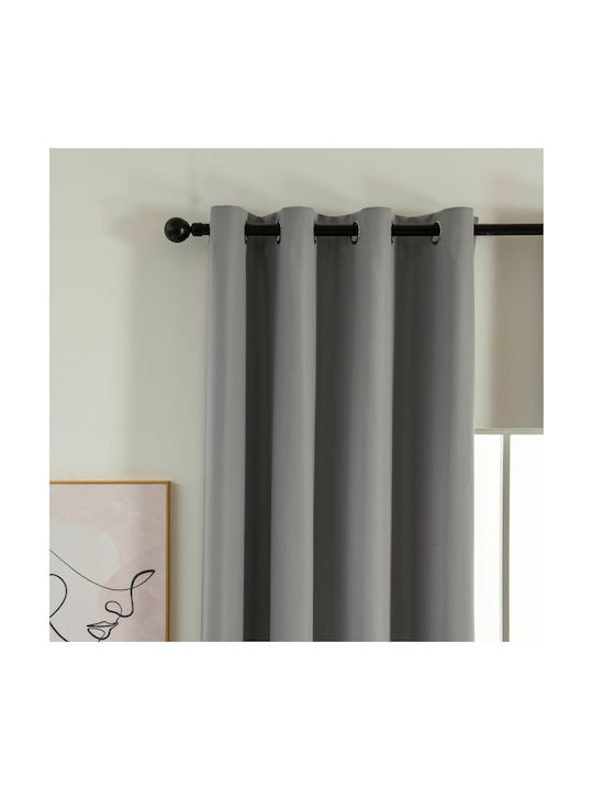 Beauty Home Verdunkelungsvorhang mit Grommets Soft Art 8391 Grau 140x270cm
