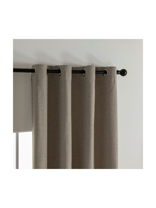 Beauty Home Blackout Curtain With Grommets Elite Art 8392 Beige 140x270cm