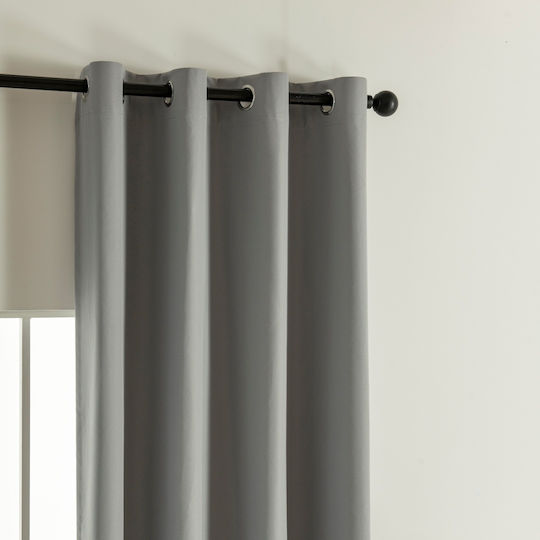 Beauty Home Blackout Curtain with Grommets Soft Art 8391 Gray 140x270cm