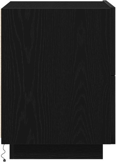 Bedside Tables Made of Solid Wood Black Oak 2 Pieces 45x40x55cm