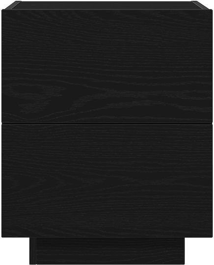 Bedside Tables Made of Solid Wood Black Oak 2 Pieces 45x40x55cm