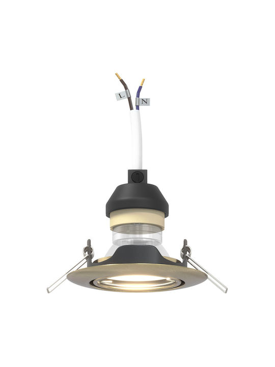 vidaXL Paralelogram Metalic Cadru pentru Spoturi GU10 Bronz 9x9cm. 1buc