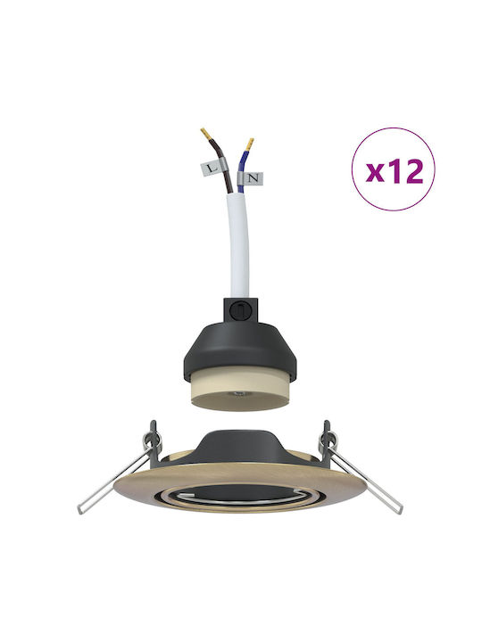 vidaXL Paralelogram Metalic Cadru pentru Spoturi GU10 Bronz 9x9cm. 1buc