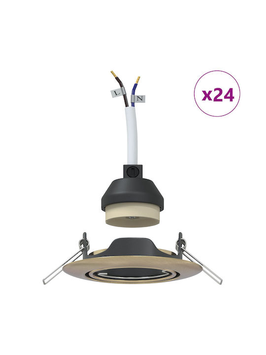 vidaXL Paralelogram Metalic Spot Încorporat Bronz 9x9cm. 1buc