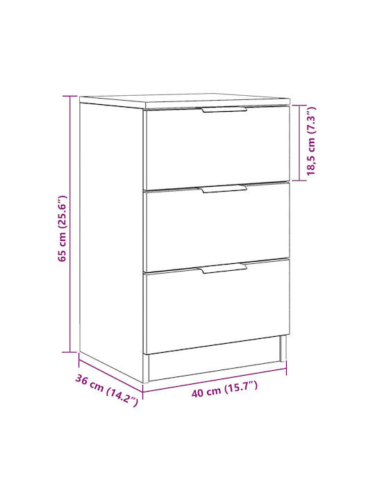 Комод Дървен Black oak 40x65x65см