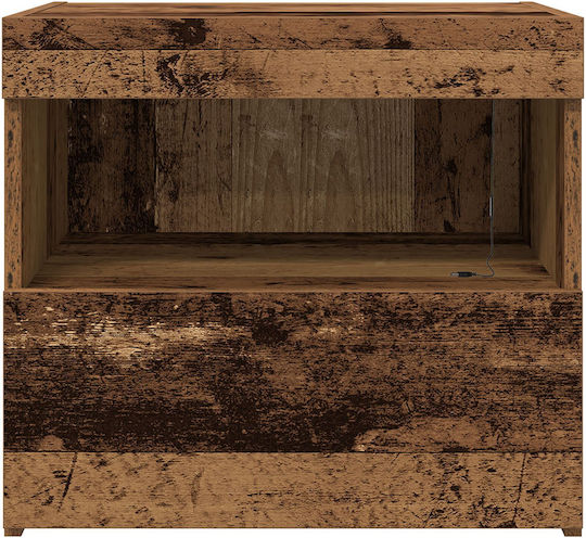 Bedside Tables Wooden Old Wood 2 Pieces 50x40x45cm