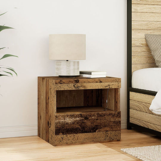 Bedside Tables Wooden Old Wood 2 Pieces 50x40x45cm