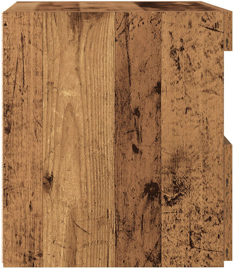 Bedside Tables Wooden Old Wood 2 Pieces 50x40x45cm