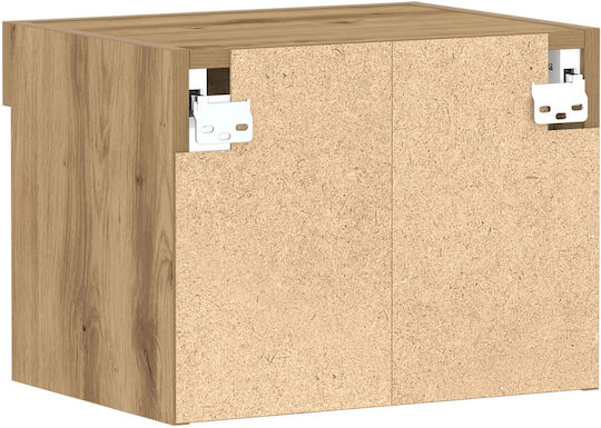 Wooden Bedside Tables Brown Oak 2 Pieces 40x30x30cm