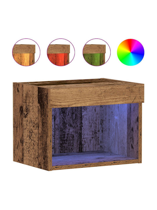 Κομοδίνα από Μασίφ Ξύλο Παλιό ξύλο 2τμχ 40x30x30cm 863099