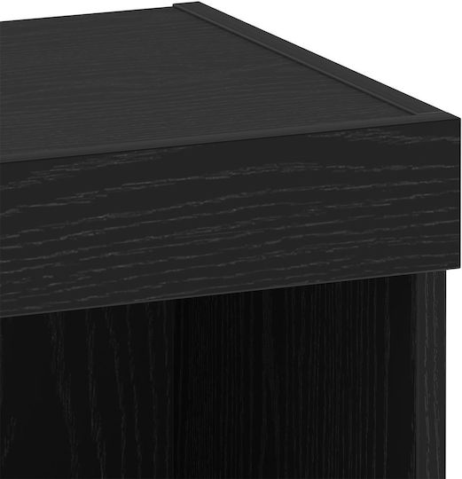 Wooden Bedside Tables Black Oak 2 Pieces 40x30x30cm