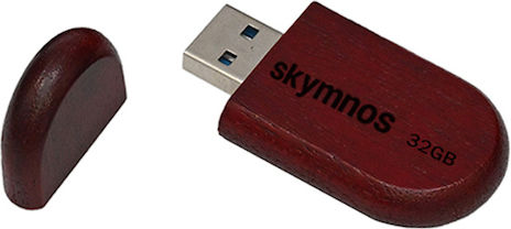 Skymnos Wooden 32gb Usb 3.0 Stick Κερασιά