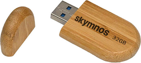 Skymnos Wooden 32gb Usb 3.0 Stick Σφένδαμος