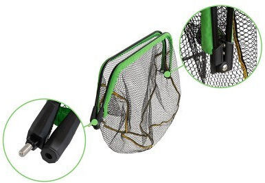 Delphin Reaxe Floating Landing Net Floater Foldcube 70x60 Cm Foldable Rubberized Mesh