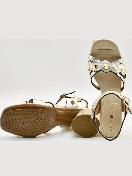 Leder Sandalen Anatomisch Gold