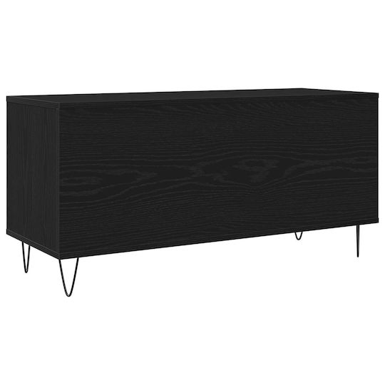 Vidaxl Schallplattenregal Schwarzeiche 100x38x48 cm Holzwerkstoff