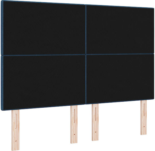 vidaXL Fabric Bed Headboard Blue 144x128cm