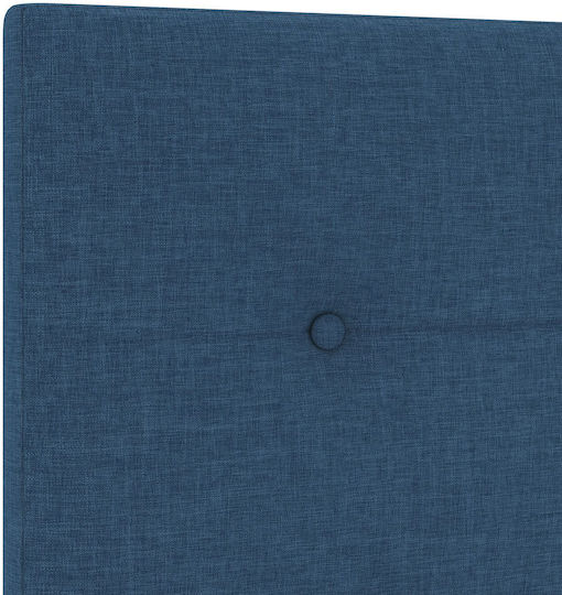 vidaXL Fabric Bed Headboard Blue 144x128cm