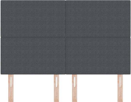 vidaXL Stoff-Kopfstütze für Betten Dunkelgrau 144x128cm