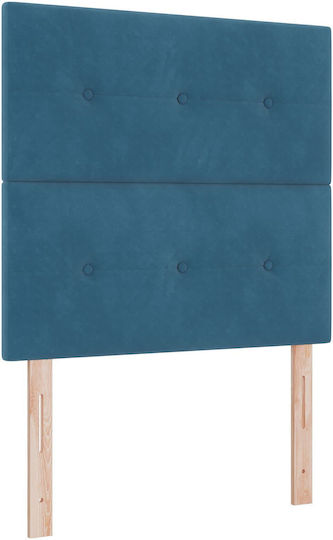 vidaXL Fabric Bed Headboard Dark Blue 90x88cm