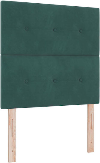 vidaXL Fabric Bed Headboard Cushion Dark Green 90x88cm