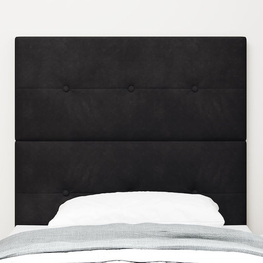 vidaXL Stoff-Kopfstütze für Betten Schwarz 100x128cm
