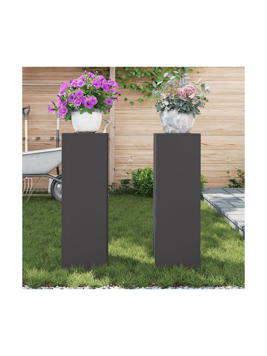 vidaXL Set 2 Töpfe Metall Black