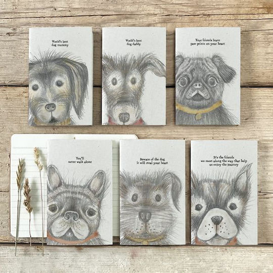 Synchronia Notebook Block Print Dog-you'll Never Walk Alone 9x14cm