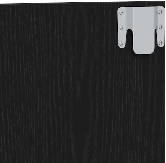 vidaXL Wooden Bed Headboard Black Oak 200x80cm