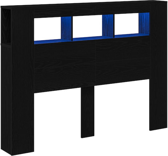 vidaXL Tăblie De Pat Din Lemn Stejar Negru 140x103.5cm
