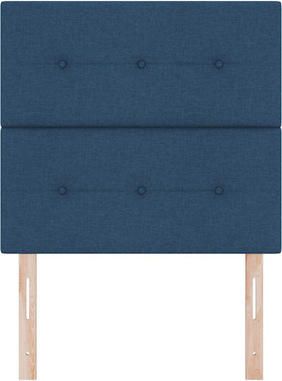vidaXL Fabric Bed Headboard Blue 80x128cm