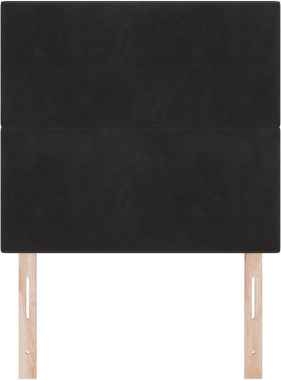 vidaXL LED Fabric Bed Headboard Black 80x88cm