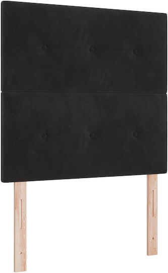 vidaXL LED Fabric Bed Headboard Black 80x88cm