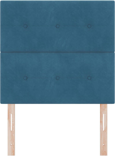 vidaXL Fabric Bed Headboard Dark Blue 80x128cm