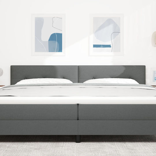 vidaXL Cap de pat din Material Textil Gri 200x7x88cm