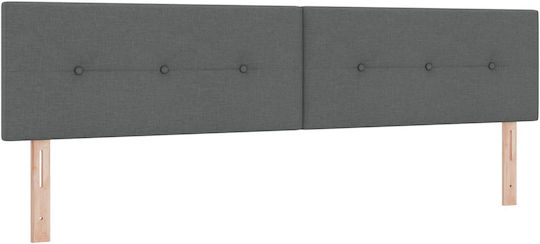 vidaXL Cap de pat din Material Textil Gri 200x7x88cm