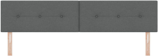 vidaXL Cap de pat din Material Textil Gri 200x7x88cm