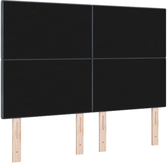 vidaXL Fabric Bed Headboard Dark Gray 160x128cm