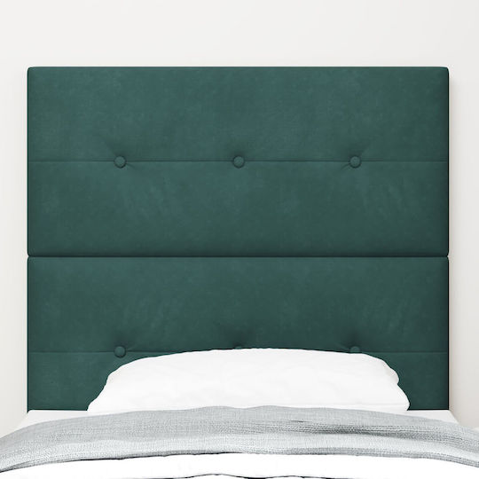vidaXL Fabric Bed Headboard Dark Green 100x88cm