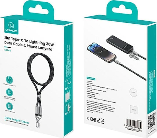 Usams USB-C zu Lightning Kabel 30W Lila 1.2m (SJ746GS02)