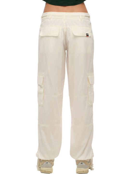 Women's Fabric Cargo Trousers Grey