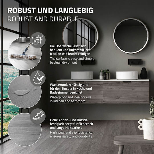 1.5 M² Click Vinyl Flooring Hickory 4.2 Mm Pvc Laminate Flooring