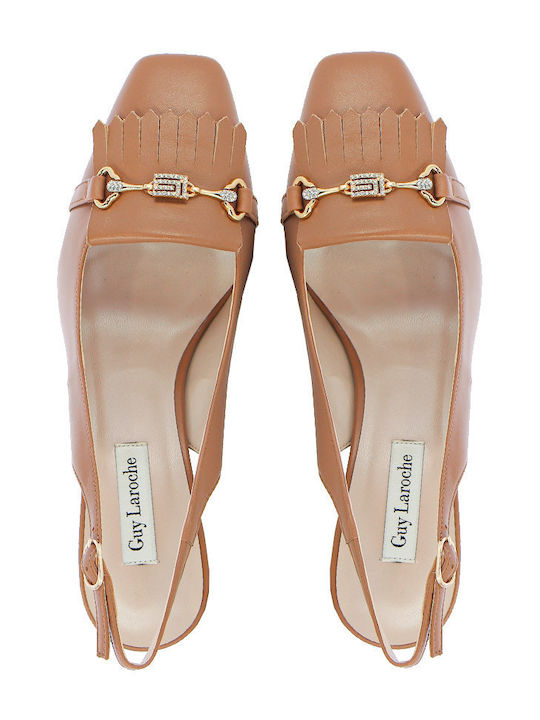 Synthetic Leather Brown High Heels